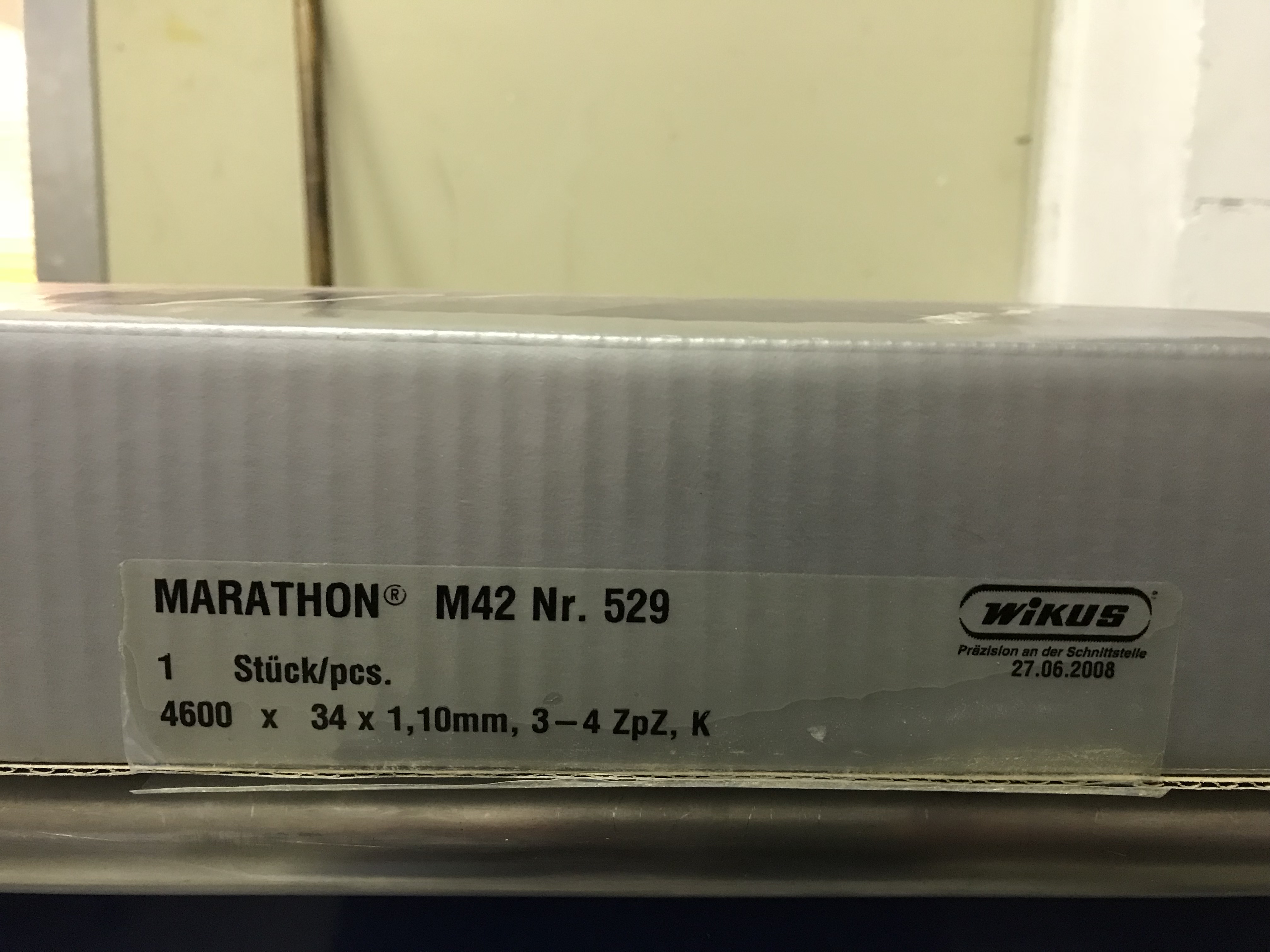 1 Stk. Wikus Marathon. Bi-Metallsägebänder  M42 4600 x 34 x 1,1 ZpZ 3/4