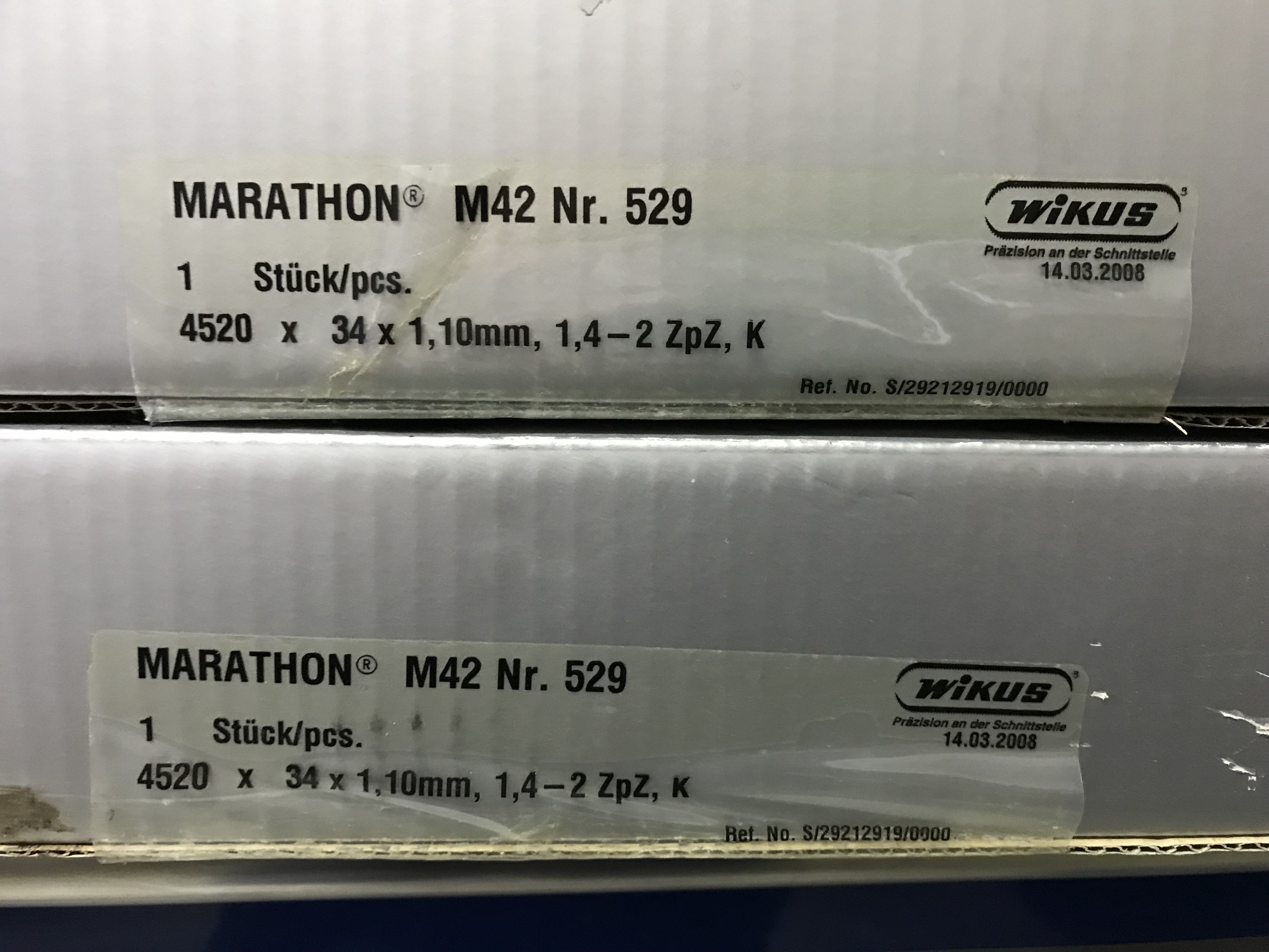 2 Stk. Wikus Marathon Bi-Metallsägebänder M42 4520x34x1,1 ZpZ 1,4/2